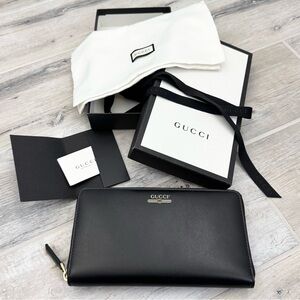 Gucci Black Smooth Calfskin Leather Organizer Wallet